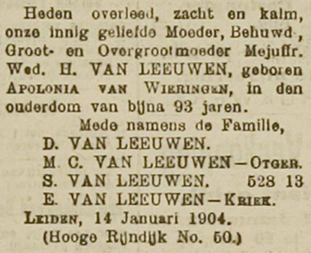 overlijden