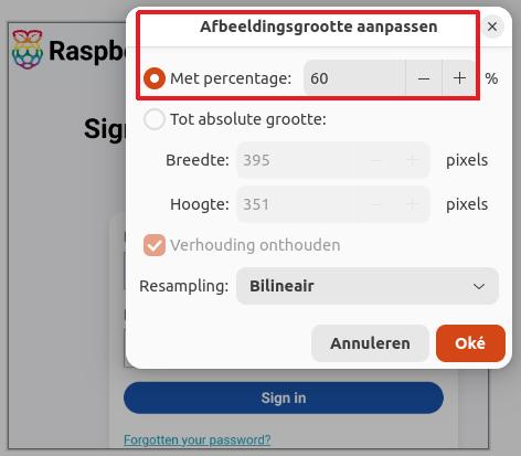 Afbeeldingsgrootte-Pinta Pinta
