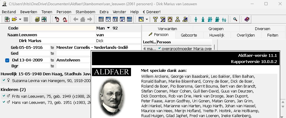 Aldfaer versie 11 Aldfaer