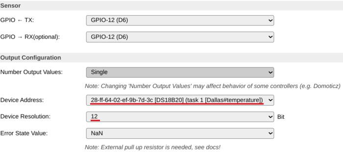 ESPEasy Devices Configuratie DS18B20 ESP-Easy