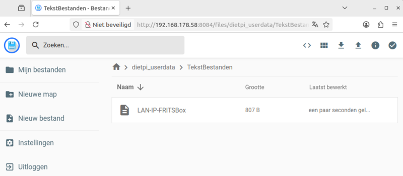 PI-NAS-FileBrowser FileBrowser