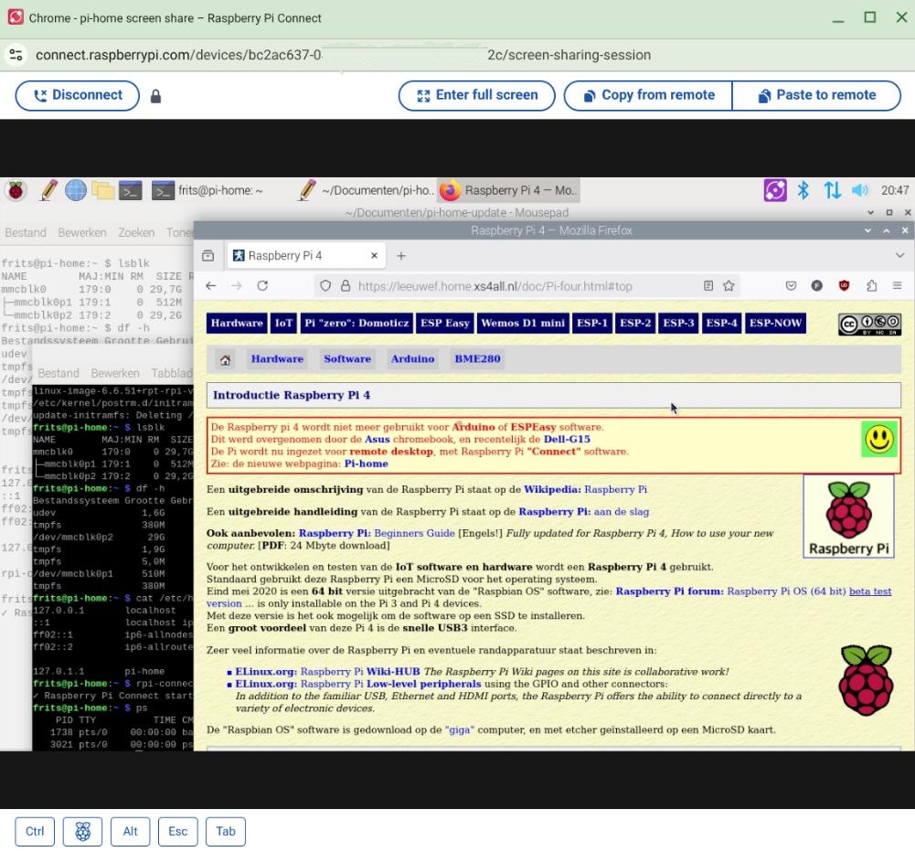 Pi-connect-resultaat resultaat