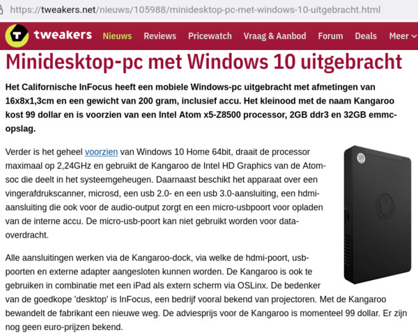 Tweakers Mini desktop computer PC