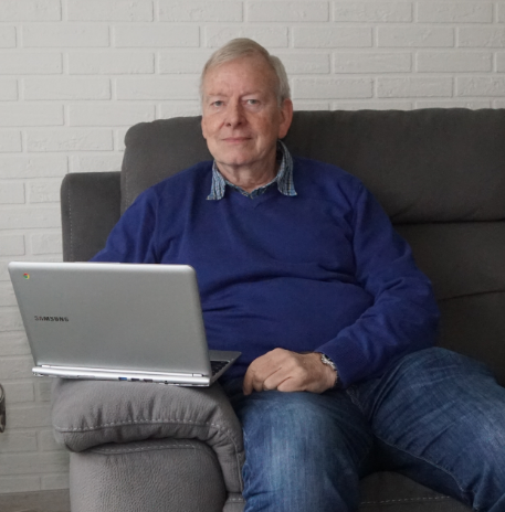 Webmaster Frits met Samsung Chromebook webmaster